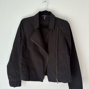 Eileen Fisher Black Jacket With Asymmetrical zipper - SIZE S